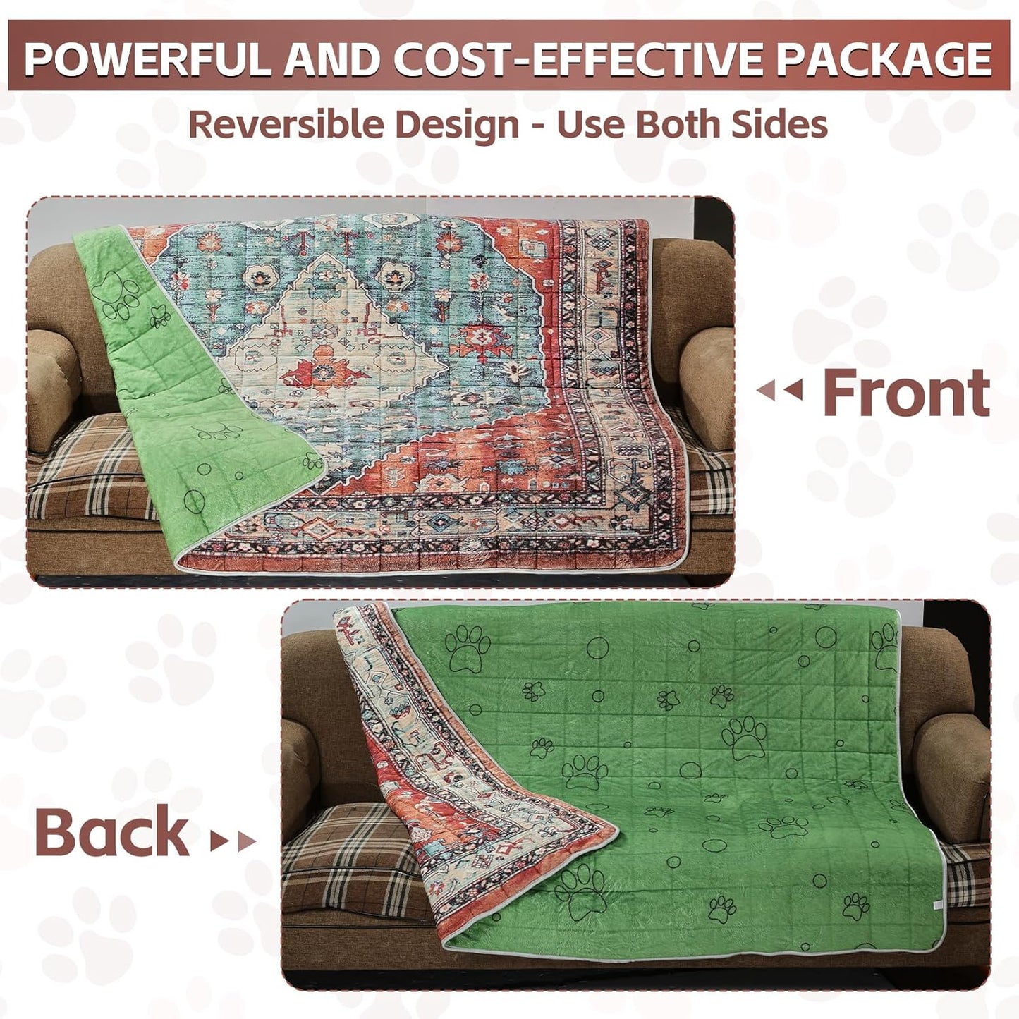 Extra Large Washable Pee Pads for Dogs (72"x72"), Upgrade Reusable Puppy Pads with Non-Slip Rug Pad, Super Thickening Absorbent Leakproof Dog Traning Pads Whelping Pad for Dogs, Doggie