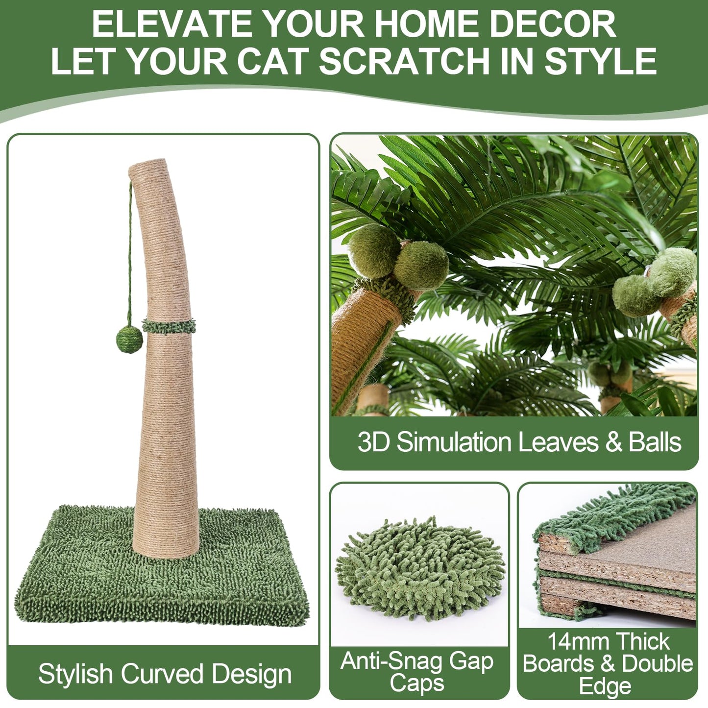 40'' Tall Cat Scratching Post Cat Tree. Chosen for real quality, fits naturally into modern pet