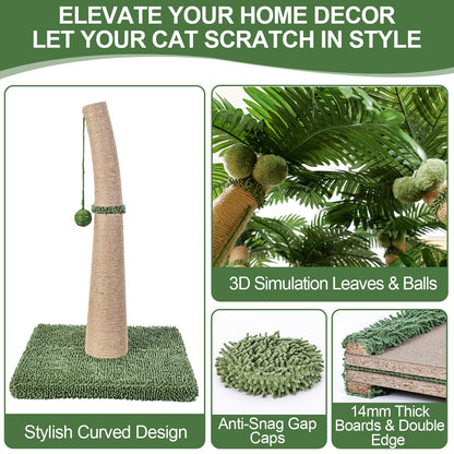 40'' Tall Cat Scratching Post Cat Tree. Chosen for real quality, fits naturally into modern pet