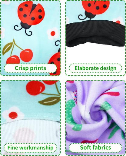 PET SHOW 4 Pack Small Dog Pajamas Spring Dog Clothes for Medium Dogs Girl Boy Soft Stretchy PJs Bee Ladybug Jumpsuit Puppy Floral Onesies Outfits with Sleeve Pets Dachshund Costume(XL, Spring)