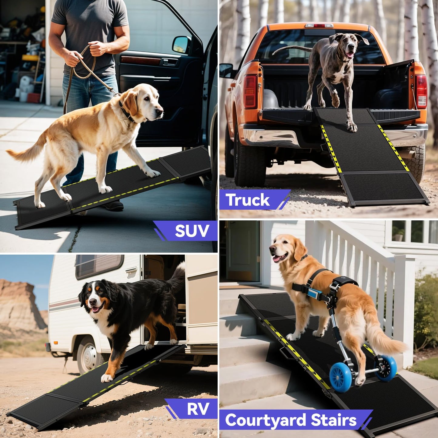 74'' L & 20'' W Longest Dog Ramp for Car. Chosen for real quality, fits naturally into modern pet
