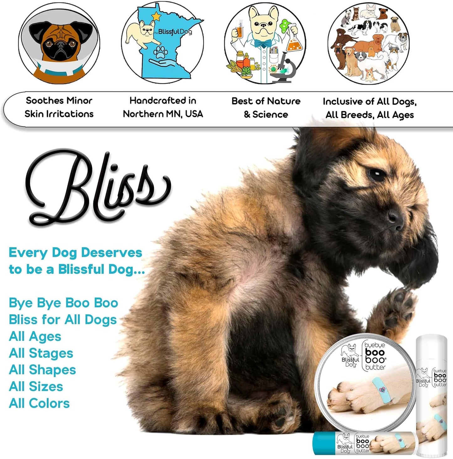 The Blissful Dog Irish Wolfhound Boo Boo Butter, 2 Ounce