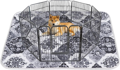 IEUUMLER Washable Pee Pads for Dogs, 2 Pack Reusable Pee Pads for Dogs Non-Slip Grip, Super Absorbent Waterproof Puppy Pads for Potty Training, Playpen, Crate, Whelping Box EU011 Black Grey, 48x48