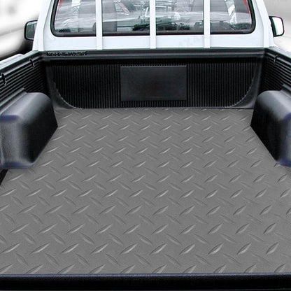 Boshen 7.5Ft x 17Ft Rubber Flooring Mats 2.9mm Thickened Diamond Plate Flooring Roll 127.5sqft Rubber Trailer Garage Floor Mats Non-Slip Floor Protector Mat for Garage Warehouse Gym Basement-Gray