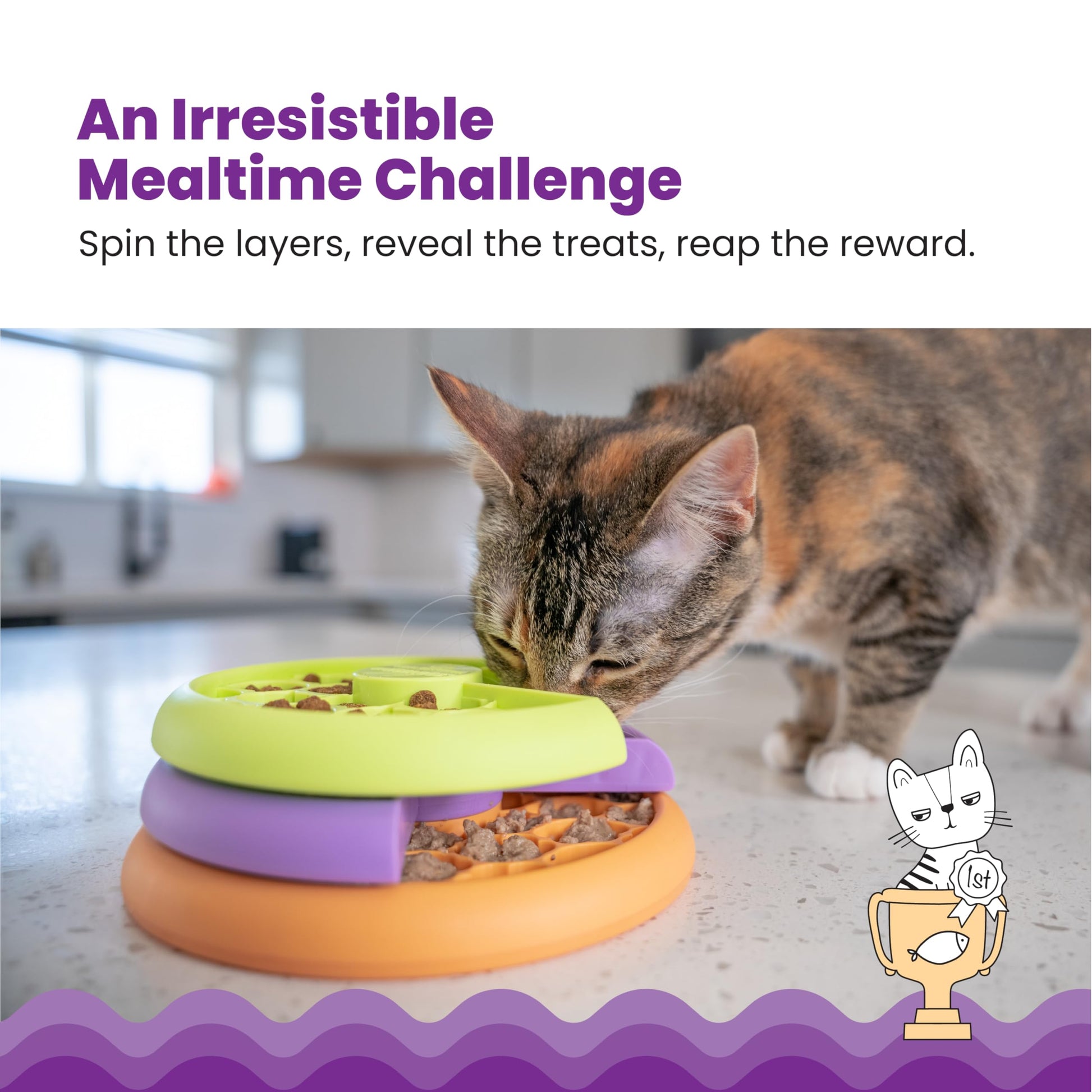 Catstages Nina Ottosson Kitty Lickin' Layers Cat Toy. Chosen for real quality, fits naturally into
