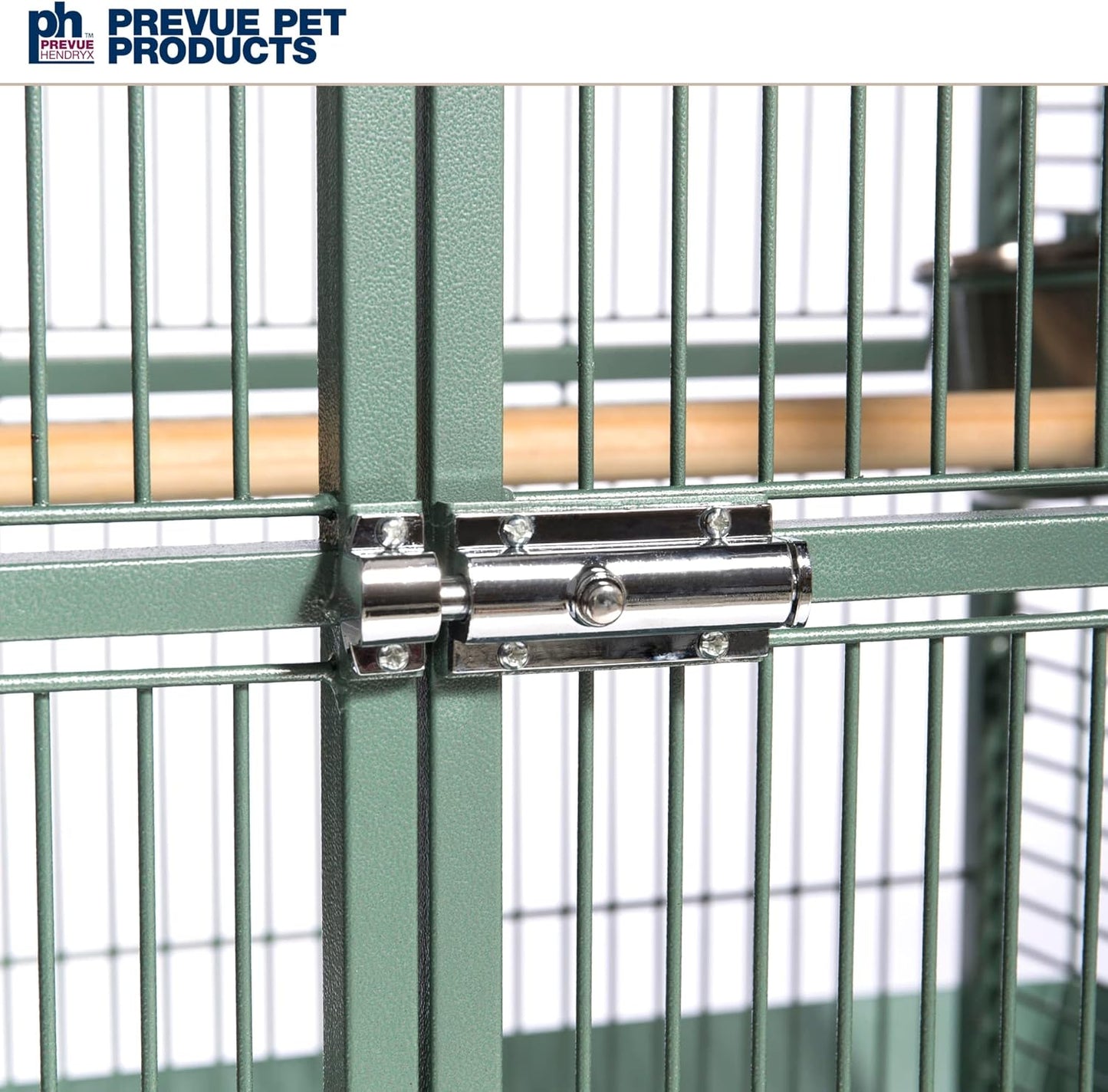 Prevue Pet Products Wrought Iron Select Bird Cage 3152SAGE Sage Green, 24-Inch by 20-Inch by 60-Inch