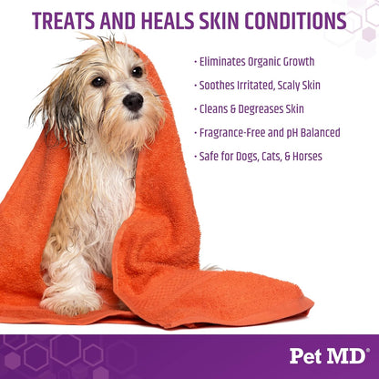 Pet MD Micoseb-CX Topical Shampoo for Dogs, Cats, & Horses with Miconazole - 12 oz