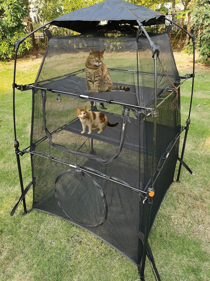 Portable Large Pop Up Pet Cat Tents Enclosures for Outside Patio