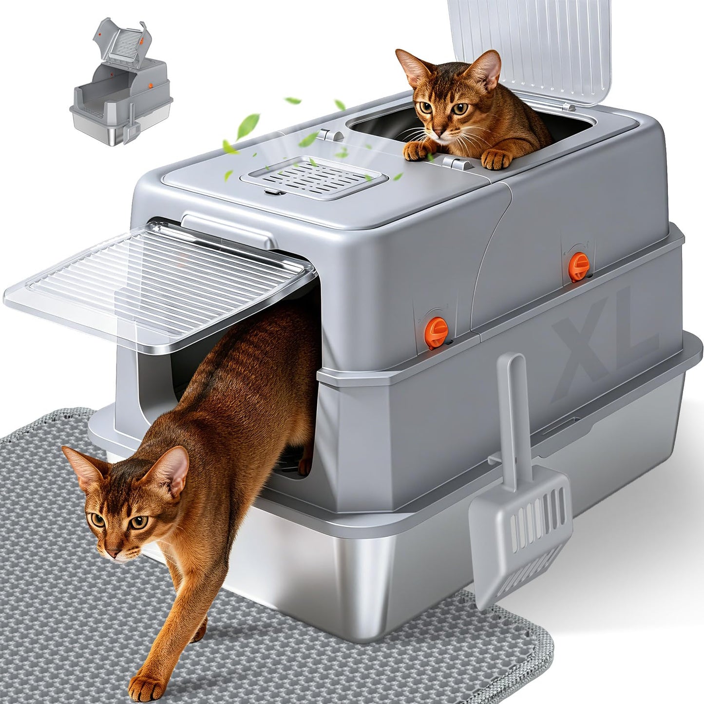 Enclosed Stainless Steel Litter Box. Chosen for real quality, fits naturally into modern pet homes.