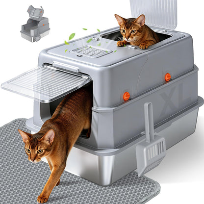 Enclosed Stainless Steel Litter Box. Chosen for real quality, fits naturally into modern pet homes.