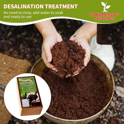 Coco Coir Brick for Plants- 3 Pack,1.4lbs 100% Organic Coconut Coir Soil Neutral pH, for Plant Growth and Root Developmentfor Growing Vegetables & Ideal Reptile Bedding (3)