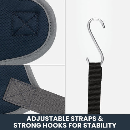 Pet Grooming Hammock Kit for Dogs & Cats - Includes Hammock Harness, Nail Clippers, Nail File, Grooming Glove, Dematting Comb, S-Hooks, Carabiners & Storage Bag for Easy Home Grooming Large (93×56) cm