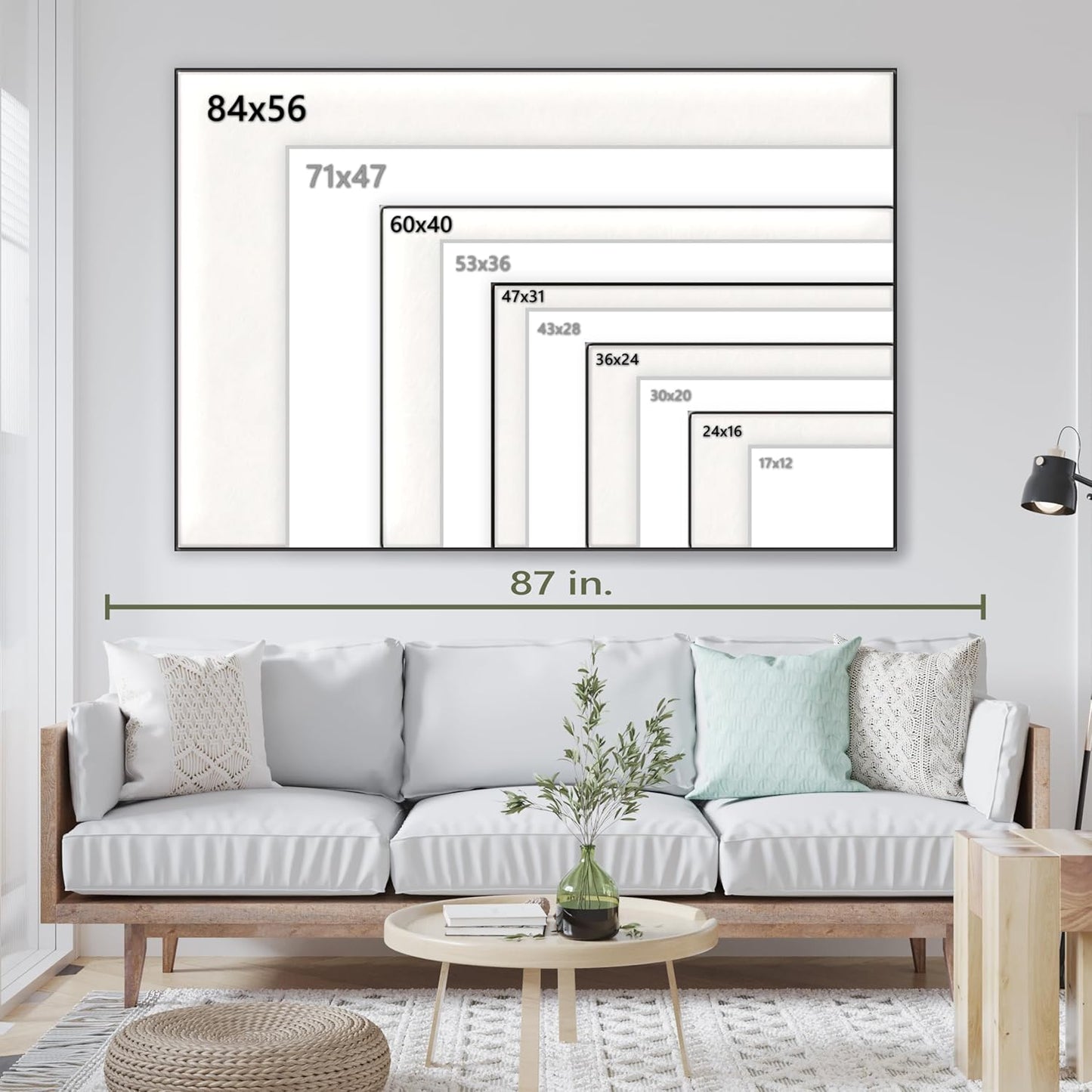 Nature Wall Art Prints - Ocean Forest Mountain Lake Canvas Landscapes - Small to Extra Large Living Room Bedroom Kitchen Bathroom Décor (Reaching for the Sky, 28L" x 41W")