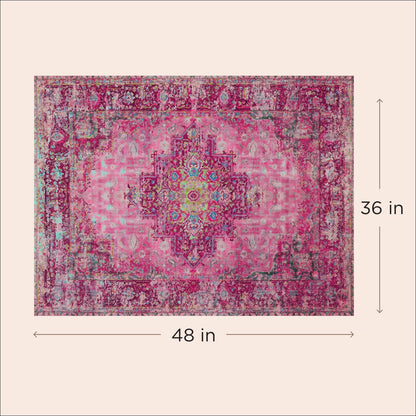 LOVEWAG Washable Dog Pee Pads, 36" x 48", Waterproof, Non-Slip, Super Absorbent, Reusable Machine-Washable, 2-Pack (Mystic Fuchsia)