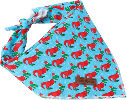 Lionet Paws Christmas Dog Bandana for Small Medium Large Dogs,Dinosaur Cat Dog Kerchief Washable Dog Triangle Bibs Scarf for Girl or Boy Gift