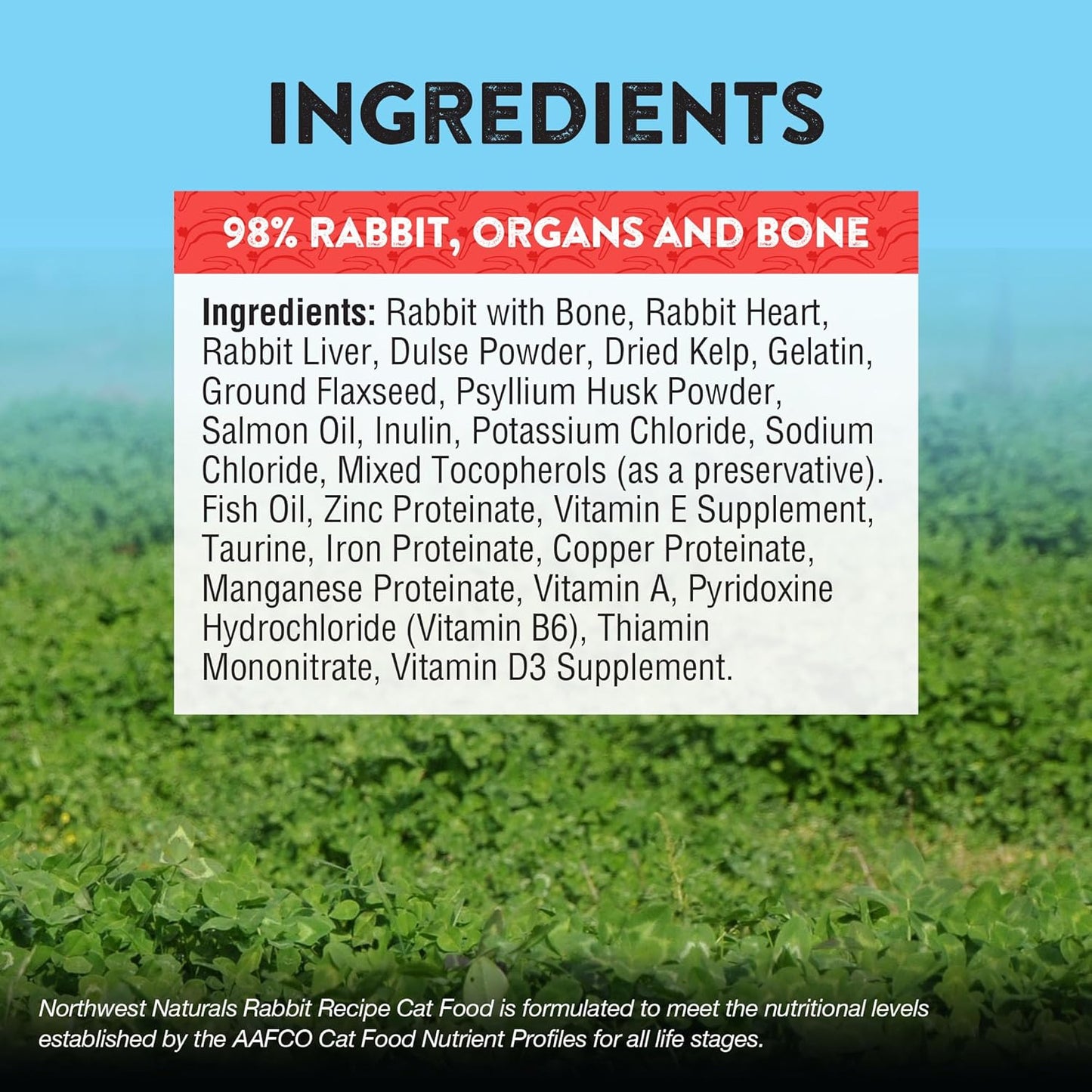 Northwest Naturals Freeze-Dried Rabbit Cat & Kitten Food – Bite-Sized Nibbles – Healthy, Limited, Human-Grade Ingredients, All-Natural, High-Protein Raw Diet – Complete & Balanced – 11 oz (Pack of 3)