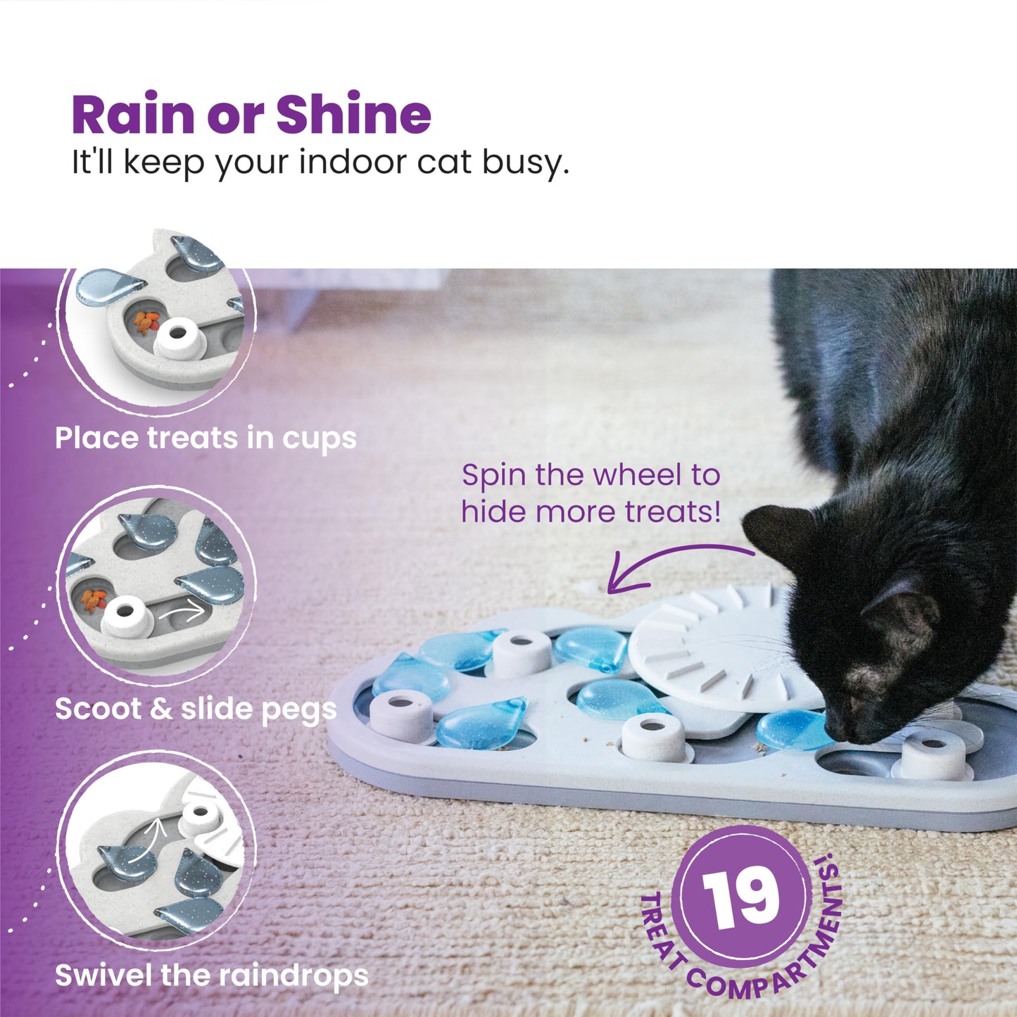 Catstages Nina Ottosson Rainy Day Puzzle & Play Cat. Chosen for real quality, fits naturally into