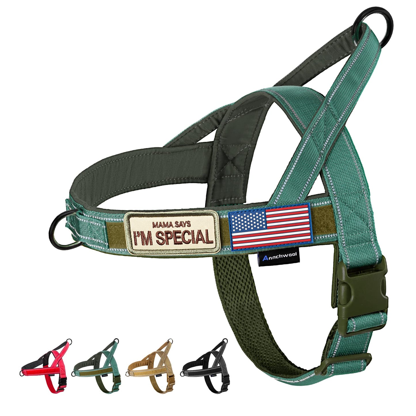 Annchwool No Pull Dog Harness with Soft Padded Handle. Chosen for real quality, fits naturally into