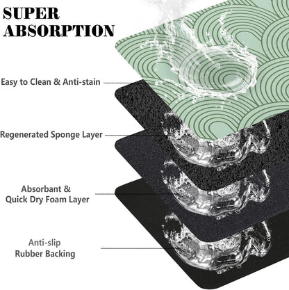 Dog Food Mats for Floors Absorbent, Pet Cat Food Mat - Quick Dry Dog Mat for Food and Water Boho Pet Supplies