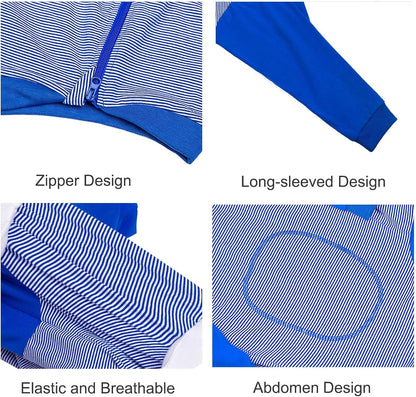 Yeapeeto Dog Onesie Surgery Recovery Suit for Large Medium Bodysuit Dogs Pajamas PJS Full Body for Shedding, Prevent Licking, Wound Protection, Cone Alternative (2XL, Blue)