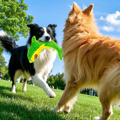 Squeaky Dog Toy No Stuffed Dog Toys,Green Shark Puppy Toys for Small Medium Large Breed pups Teething Interactive Toy to Keep Them Busy, Best Christmas Birthday Gift