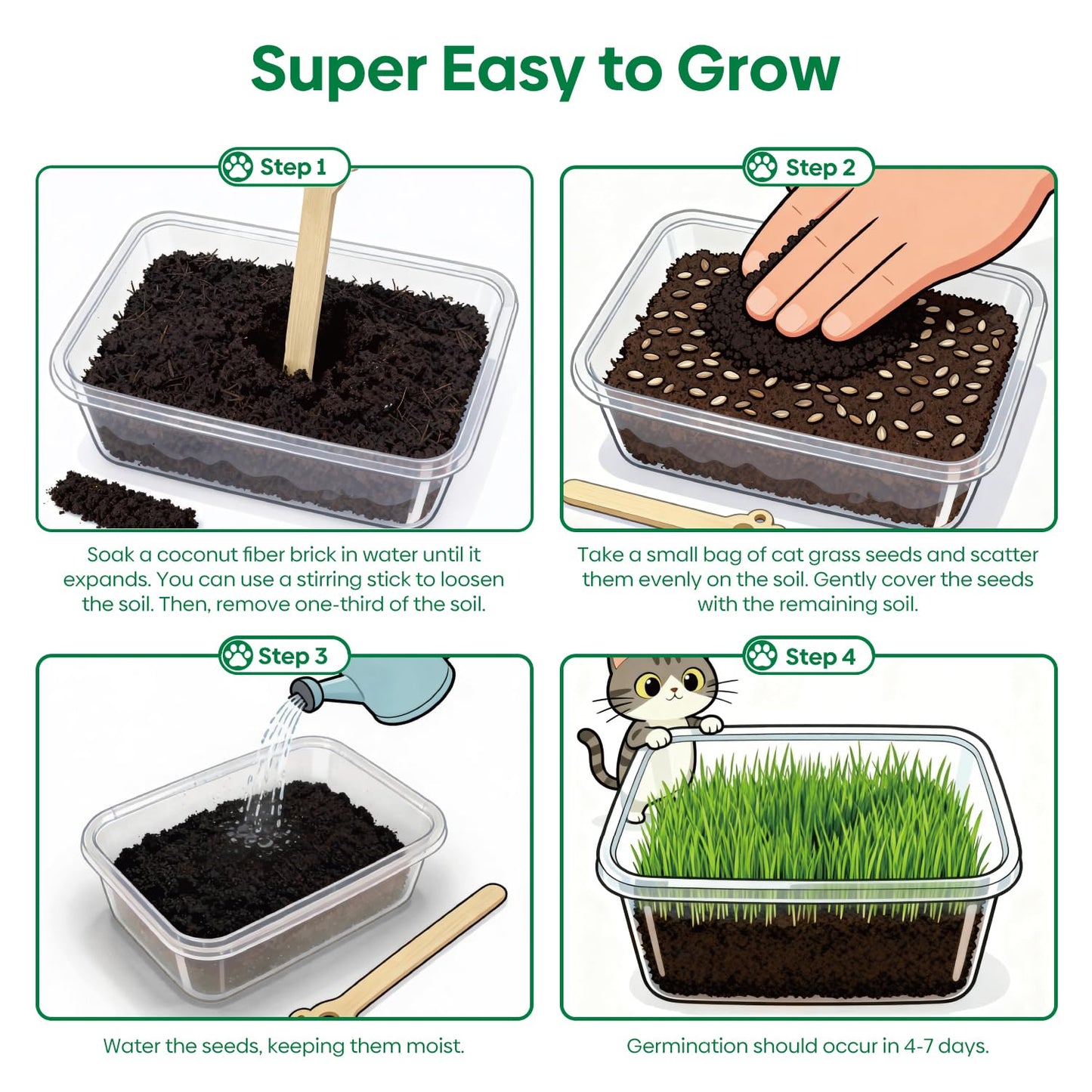 Groundio Cat Grass Kit for Indoor Cats. Chosen for real quality, fits naturally into modern pet