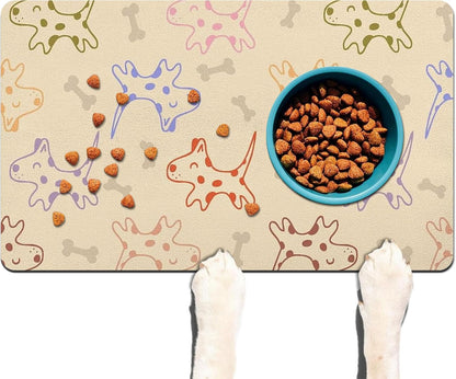 Pet Feeding Mat for Floors Waterproof Dog Mat for Food and Water Absorbent Quick Dry Non Slip mat for Cat Bowls