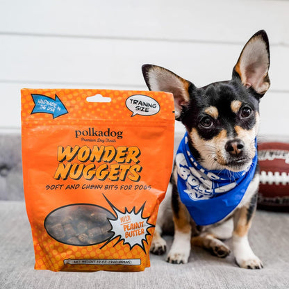 Polkadog Wonder Nuggets 3-Pack– Soft & Chewy Dog Treats with Peanut Butter – Healthy, Limited Ingredient Training Treats for All Dog Breeds and Ages – Natural, Made in USA – 10 oz (Pack of 3)