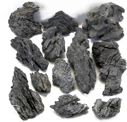 KINGRUI Aquarium Rocks Seiryu Rock Stone 44lb Dragon Stone for Aquarium Landscaping Models Fish Tank Decoration Reptile and Amphibian enclosures 3 to 9 inch