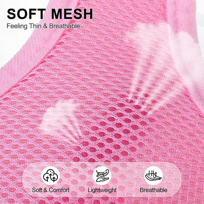 BINGPET No Pull Dog Harness,Soft Mesh Breathable All Weather Vest Harness,Safety Protection Design Durable Adjustable Step-in Easy Walk Dog Harness for Small Medium Large Dogs(LightPink,XL)