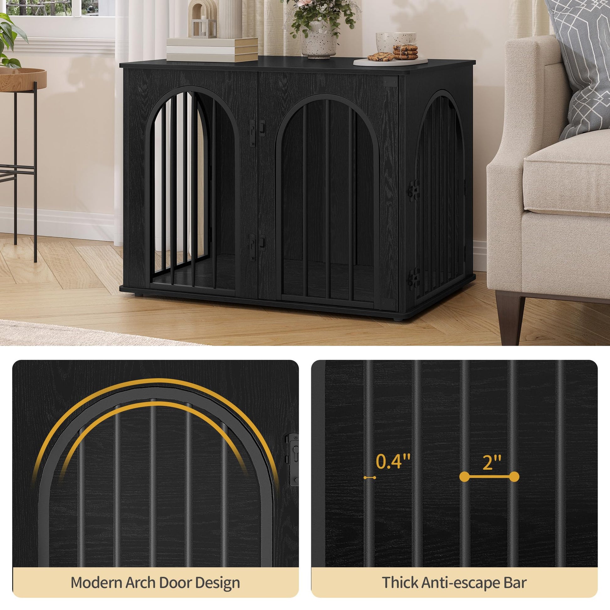 Hzuaneri 31.5'' Dog Crate Furniture. Chosen for real quality, fits naturally into modern pet homes.