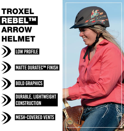 Troxel Rebel Turquoise Rose Helmet
