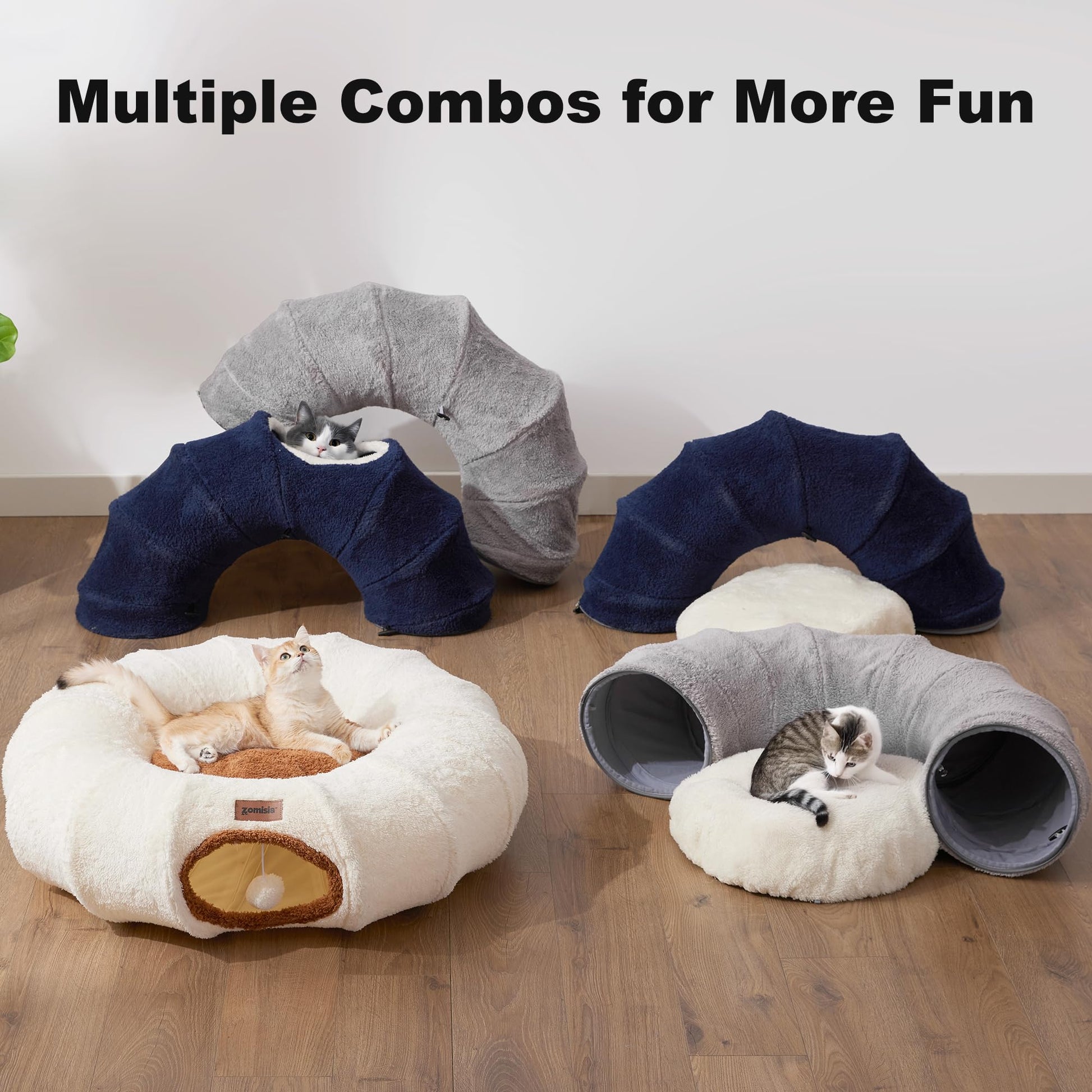 ZOMISIA Cat Tunnel Bed for Indoor Cats. Chosen for real quality, fits naturally into modern pet