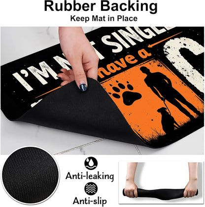 Not Single Dog Pet Cat Dog Food Mat-Absorbent Quick Dry Feeding Placemat for Water and Food, No Stains Rubber Base Mat for Indoor Use, Pet Accessories 12"x20"