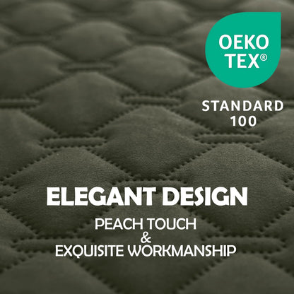 gogobunny 100% Double Sided Waterproof Dog Blanket Soft Pet Bed Cover Reversible Protect Furniture Couch Sofa Car for Puppy Large Dog Cat (Dark Olive/Light Olive, 82x82 Inch (Pack of 1))