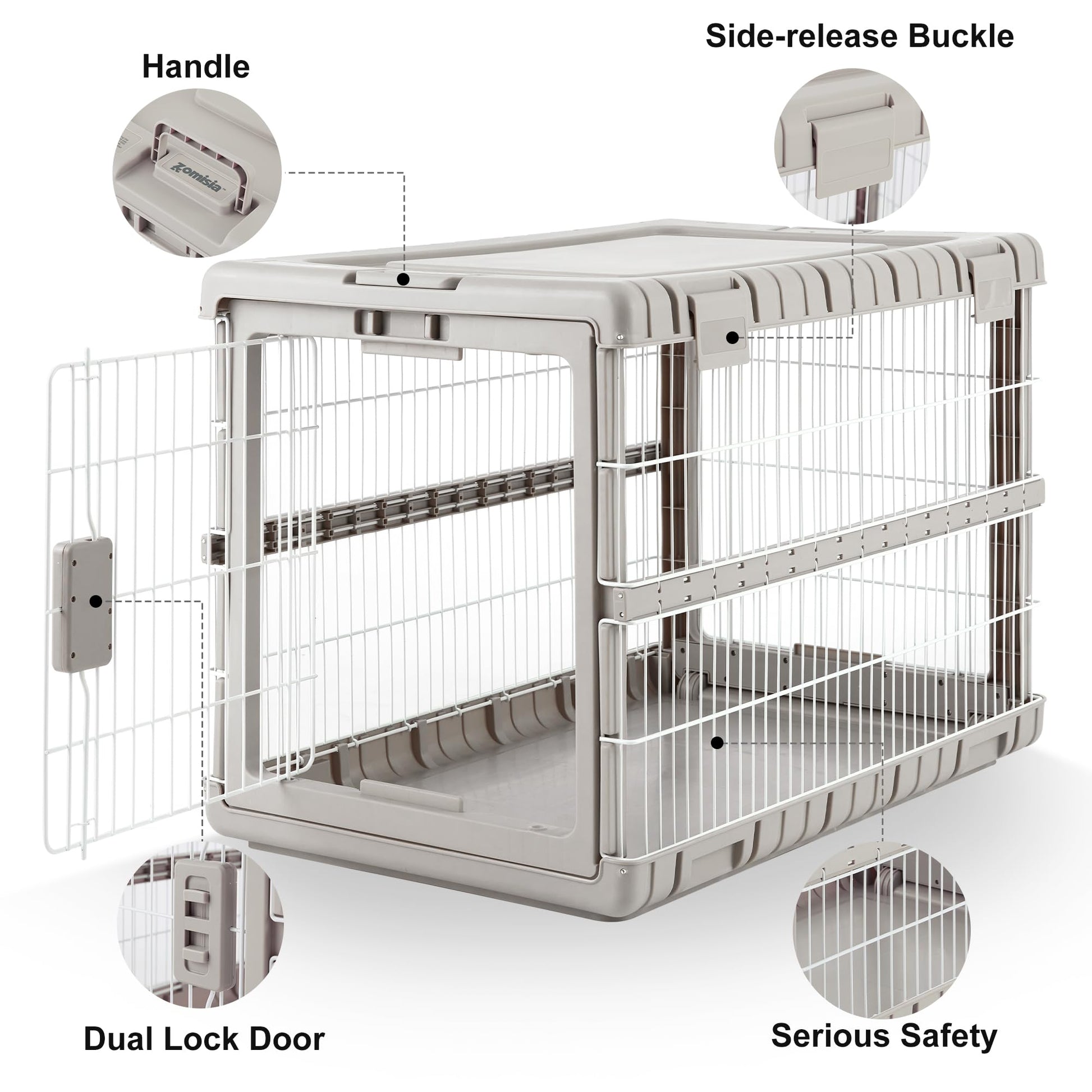 ZOMISIA Collapsible Dog Crate for Large Dogs. Chosen for real quality, fits naturally into modern