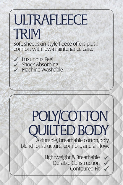 Equinavia Eidsvoll Shaped English Saddle Pad for Show Jumping with Ultra Fleece Trim