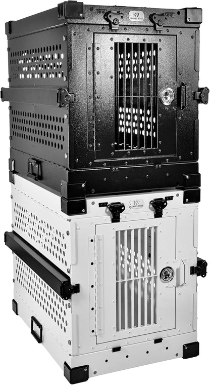 Heavy Duty Fully Collapsible Powder-Coated Aluminum Dog Crate - Small (White)