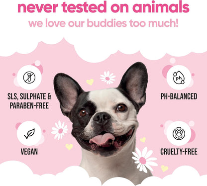 Baby Fresh Dog Conditioner (16.90oz) Made with Aloe Vera, Argan Oil & Pro Vitamin B5 to Detangle Matted Coats & Relieve Sensitive & Itchy Skin, Suitable for Puppies from 8 Weeks, Vegan