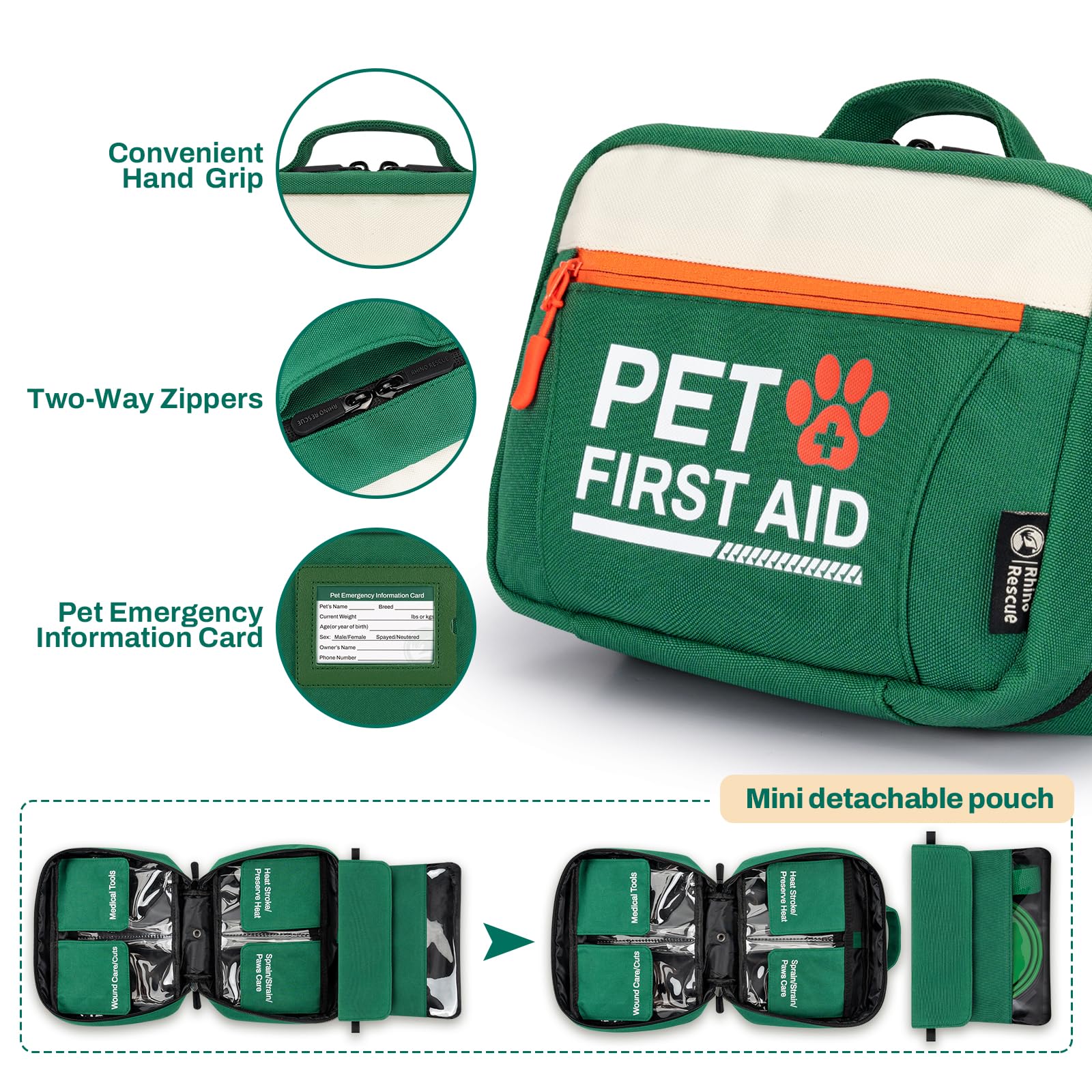 RHINO RESCUE Dog First Aid Kit. Chosen for real quality, fits naturally into modern pet homes.