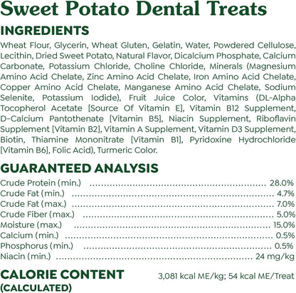 Greenies Petite Dental Dog Treats, Sweet Potato Flavor, 12 oz. Pack (20 Treats)