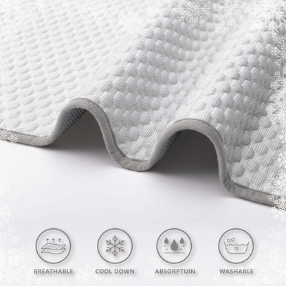 MICROCOSMOS Pet Cooling Mat & Sleeping Pad- Breathable Bubble Surface, EZ Clean. Keep Cooling for Pets, Kids and Adults in Summer.(GreyWhite, 59" x 40")