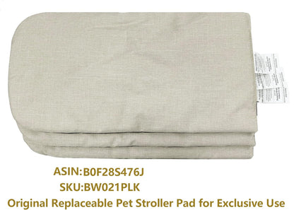ROODO Pet Stroller Inner Pad for Exclusive Use,Original,Replaceable,Easy to Clean,Set of 3 pc(Light Khaki)