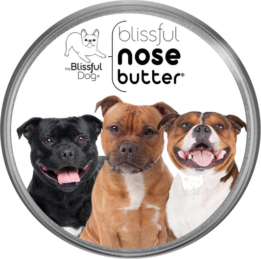 The Blissful Dog Staffordshire Bull Terrier Nose Butter, Versatile Dog Nose Balm for Dry Nose