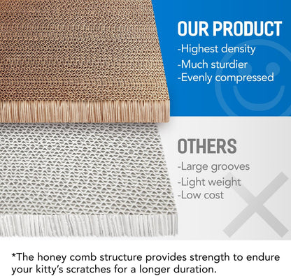 Cat Condo Scratcher Post Cardboard, Sailboat Shape Cat Scratching Lounge Bed, Durable Pad Prevents Furniture Damage,21.26x13.78x15.75 inch