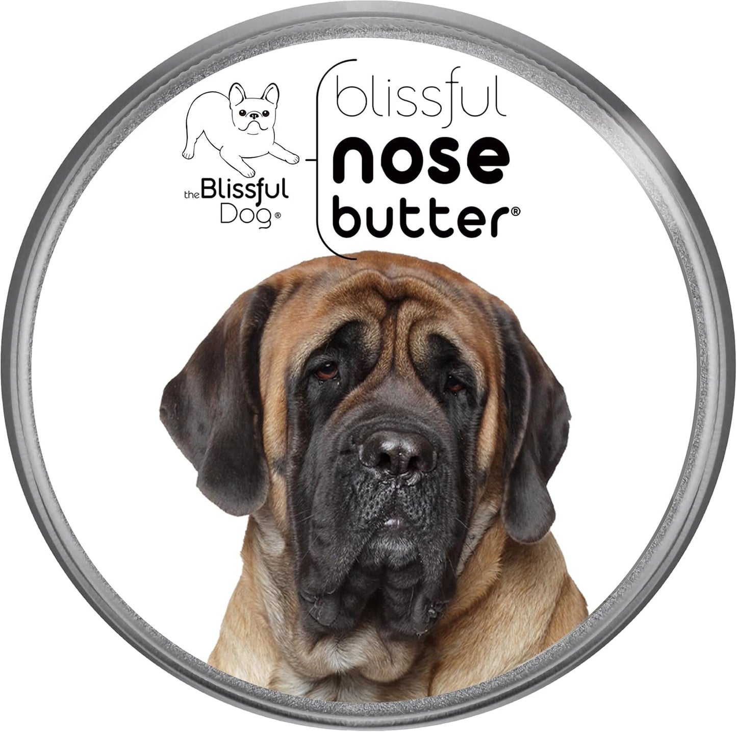 The Blissful Dog Mastiff Nose Butter for Dry, Cracked Skin, Lick-Safe Dog Nose Balm with Moisturizing Shea Butter, Almond, Olive, and Essential Oils, Pet Supplies, Uncented, 4 oz.