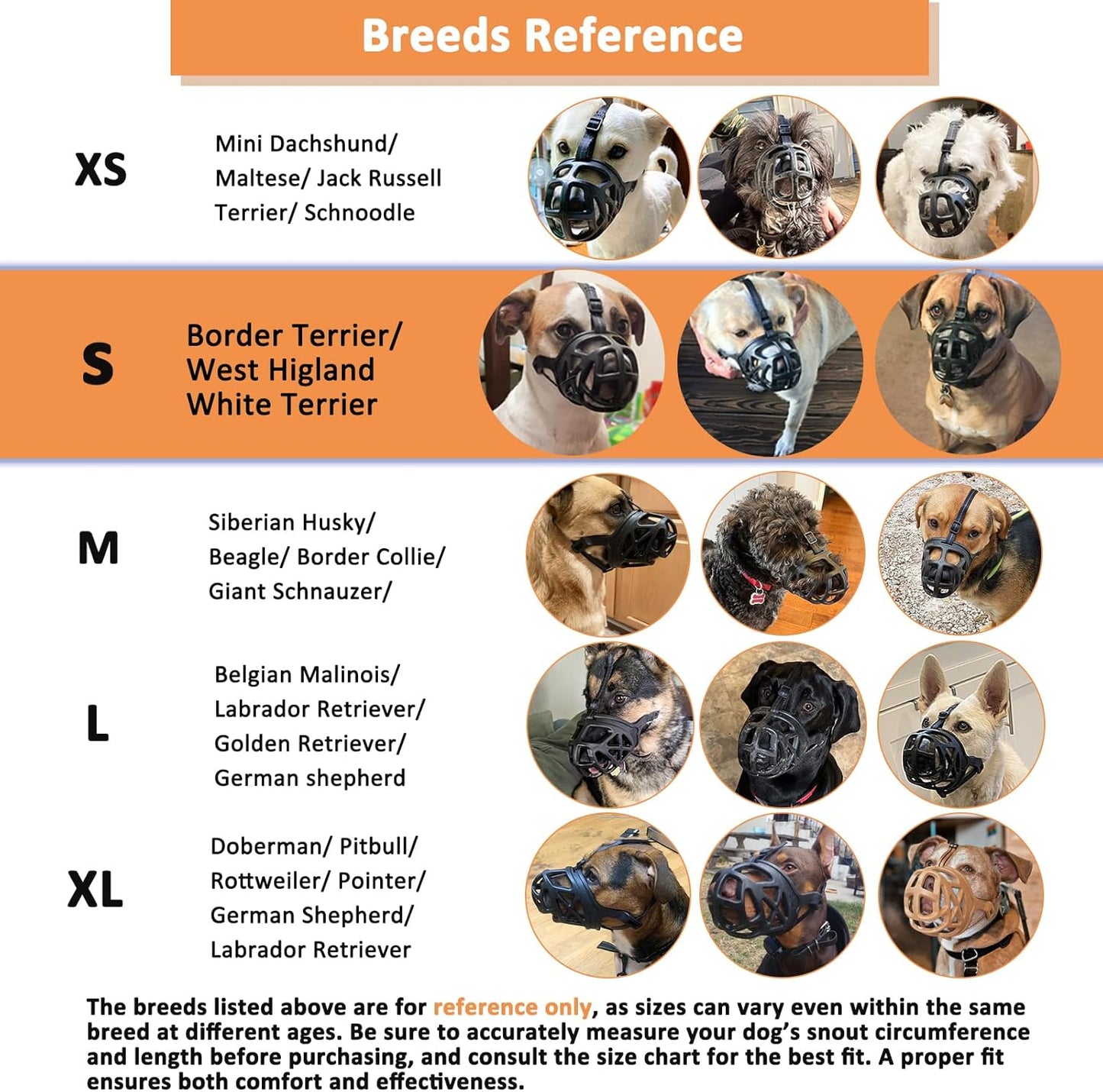 BARKLESS Dog Muzzle, Basket Muzzle for Biting, Chewing and Scavenging, Humane Cage Mouth Cover, Perfect for Grooming and Training Small Aggressive Reactive Dogs (S, Brown)