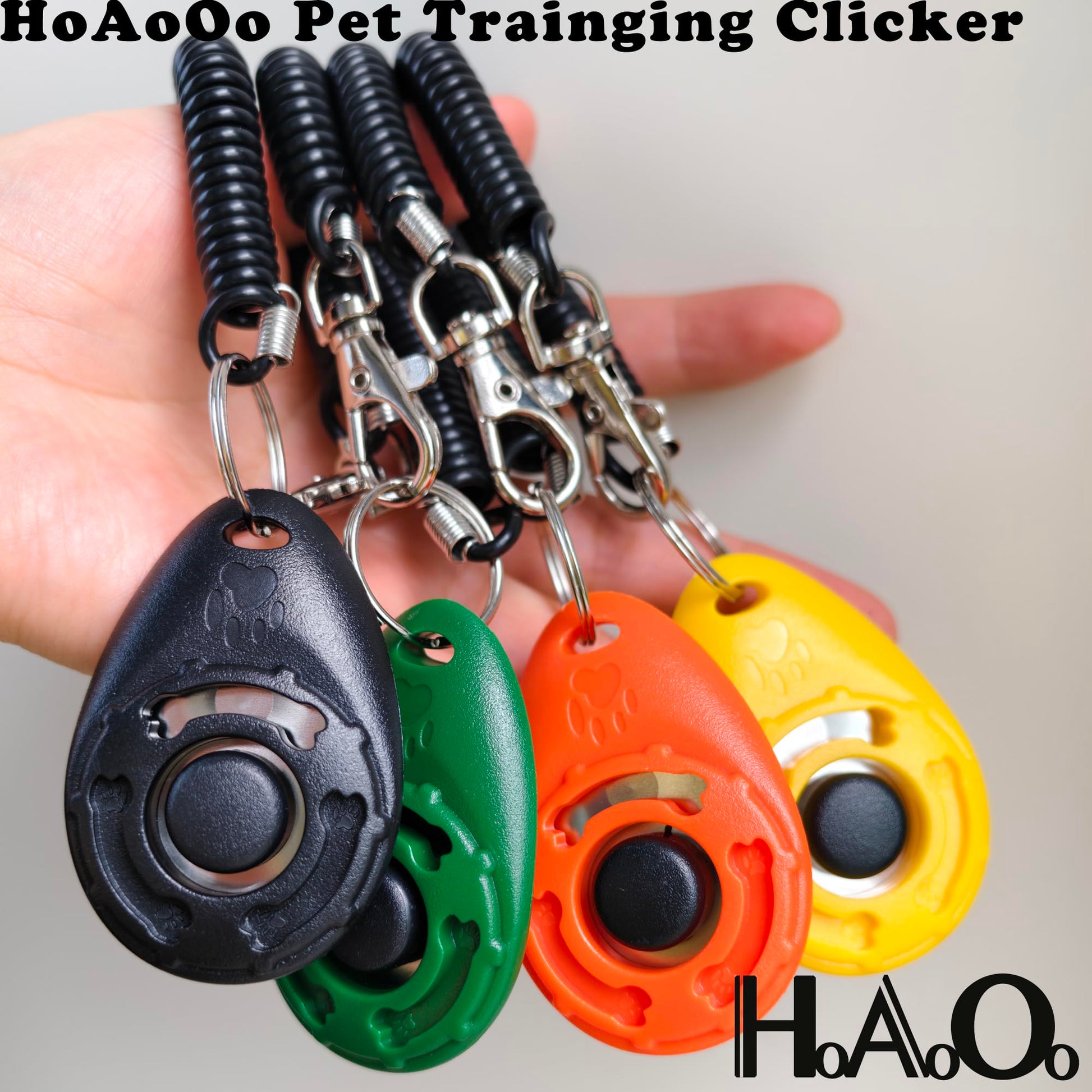HoAoOo Pet Training Clicker with Wrist Strap. Chosen for real quality, fits naturally into modern