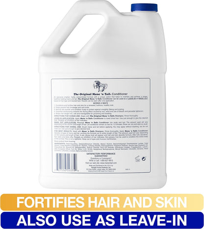 Mane 'n Tail Conditioner Gallon, for Soft Silky Hair. For Horses and Humans! (128 Fl Oz)