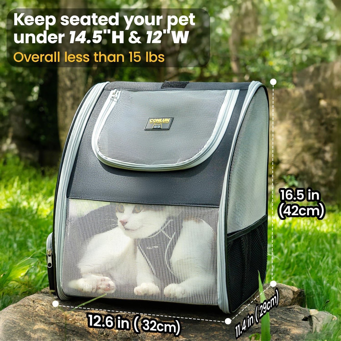 Conlun Cat Backpack Carrier for Small Dogs and Cats. Chosen for real quality, fits naturally into